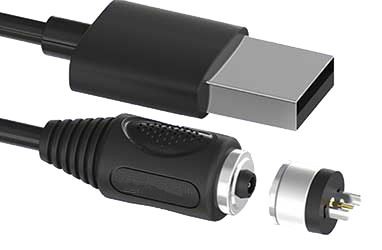 Connecteur Pogo mâle-femelle plaqué or