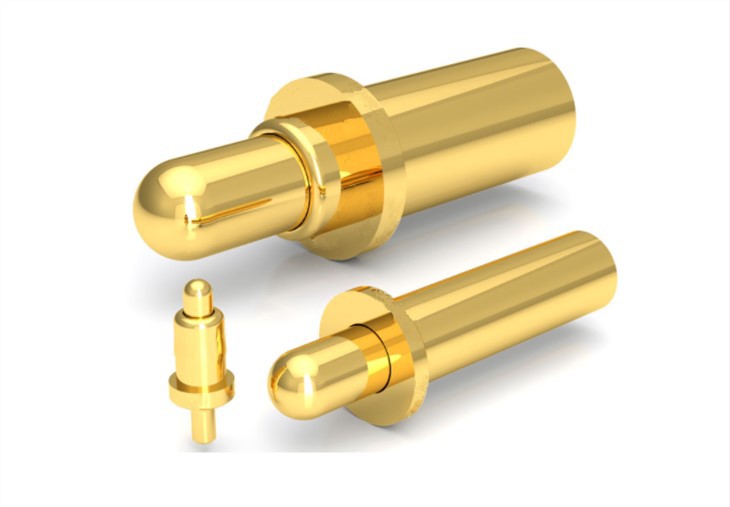 Broche Pogo à ressort plaquée or