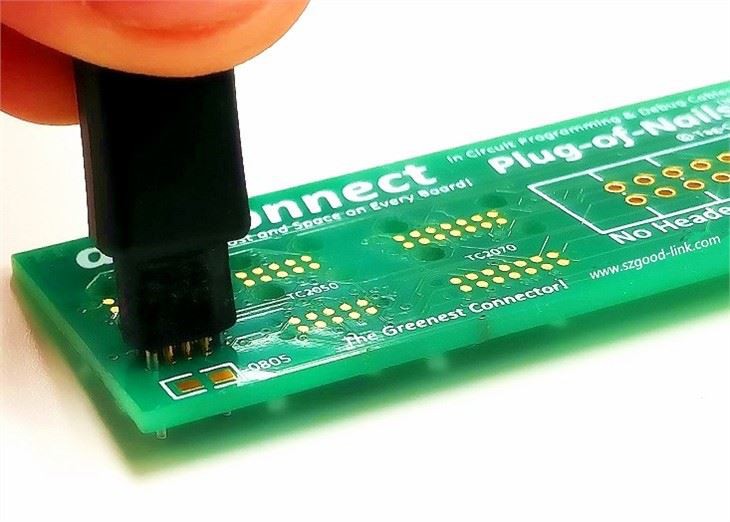 Connecteur PCB plaqué or à ressort