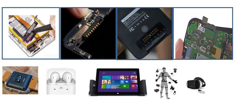 Connecteur à broches Pogo appliqué aux appareils intelligents