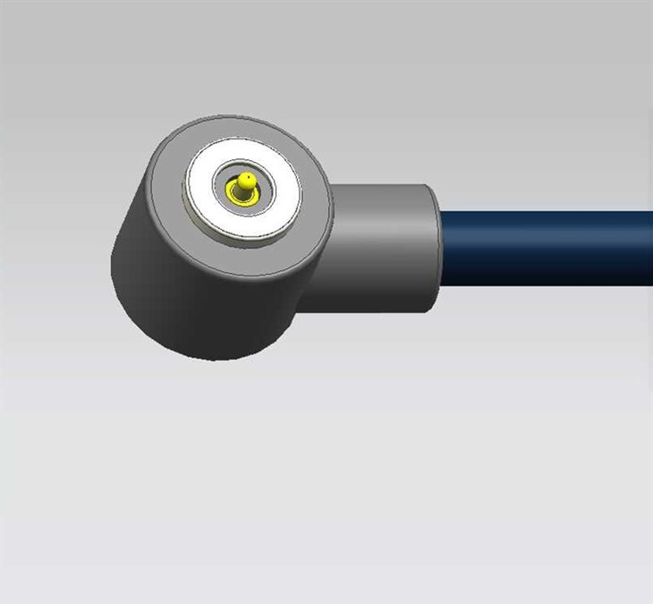 Câble magnétique simple-PIN rond à angle droit-